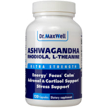 Load image into Gallery viewer, Dr. MaxWell Cortisol Manager, Supports Relaxation &amp; Sleep in Times of Occasional Stress, Ashwagandha Rhodiola Adaptogens Supplements, Helps Maintain Normal Cortisol Levels*